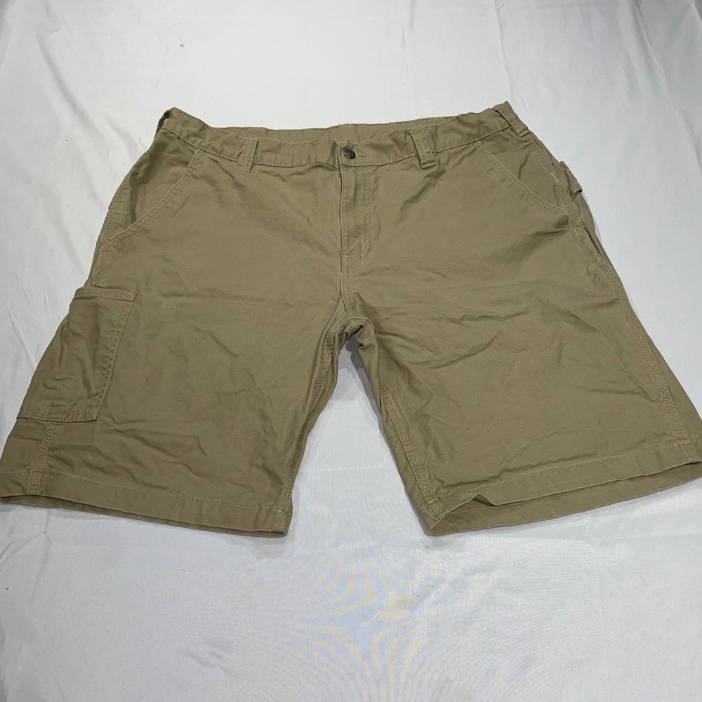 Berne Mens Khaki Canvas Utility Work Shorts Tan S921TKH Size 40